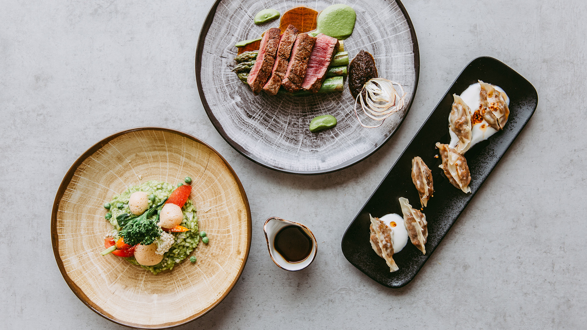 Food on plates